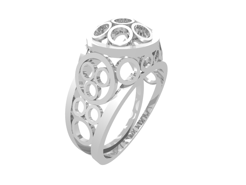 Platinum square wire ring.